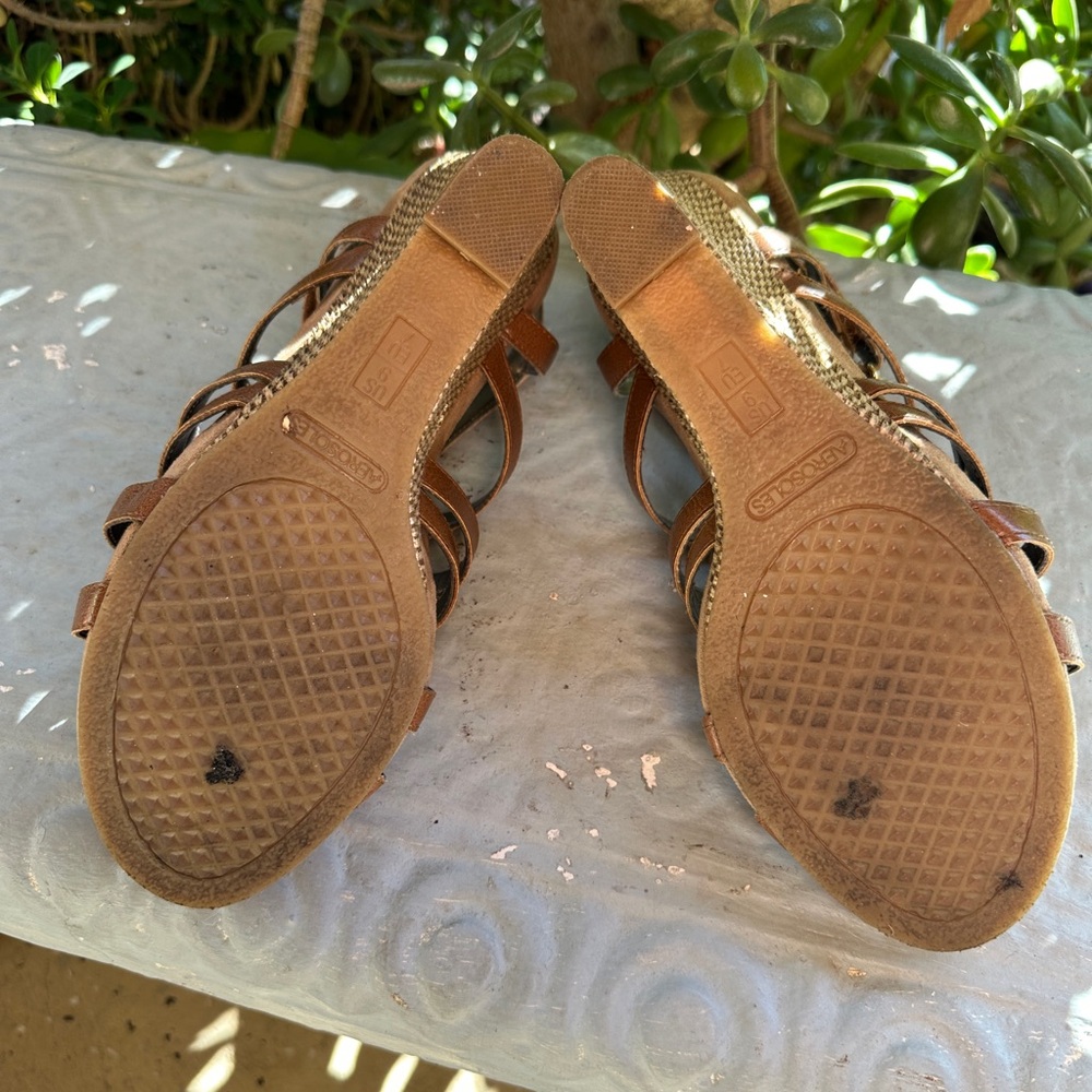 AEROSOLES Tan Strappy Sandals - Picture 4 of 4